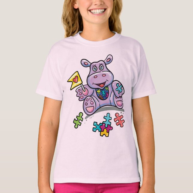 Hippo-potamus & the Wondering Pieces T-Shirt (Front)