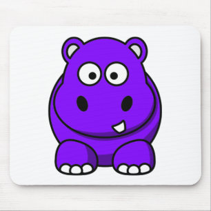 Hippo Purple Mouse Pad