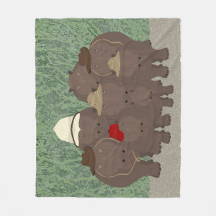 Hippo Safari Fleece Blanket
