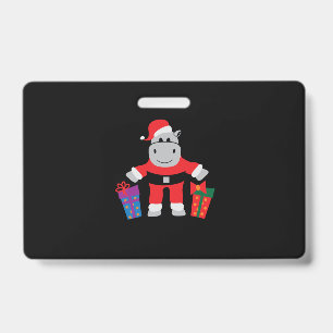 hippo santa ID badge