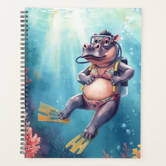 Hippo Scuba diver underwater  Planner (Front)