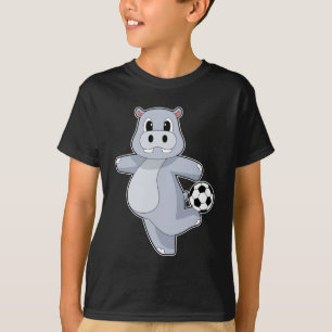 Hippo Soccer player Soccer Sports T-Shirt