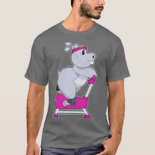 Hippo Spinning Bike  T-Shirt