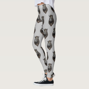 Hippo Steampunk Design, Leggings