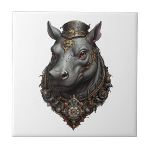 Hippo Steampunk Design,  Tile
