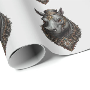 Hippo Steampunk Design, Wrapping Paper