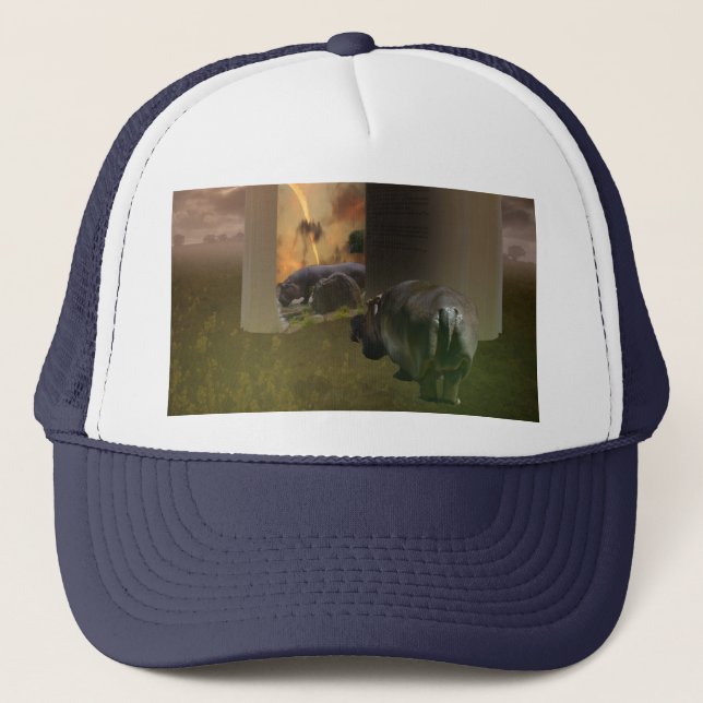 Hippo Story Book,   Trucker Hat (Front)