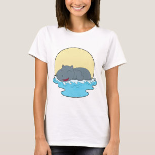 Hippo Swimming T-Shirt