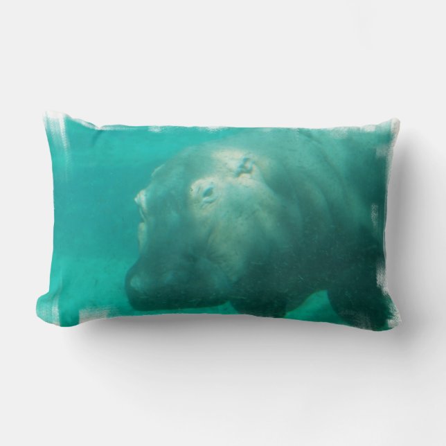 Hippo Under Water Pillow (Front)