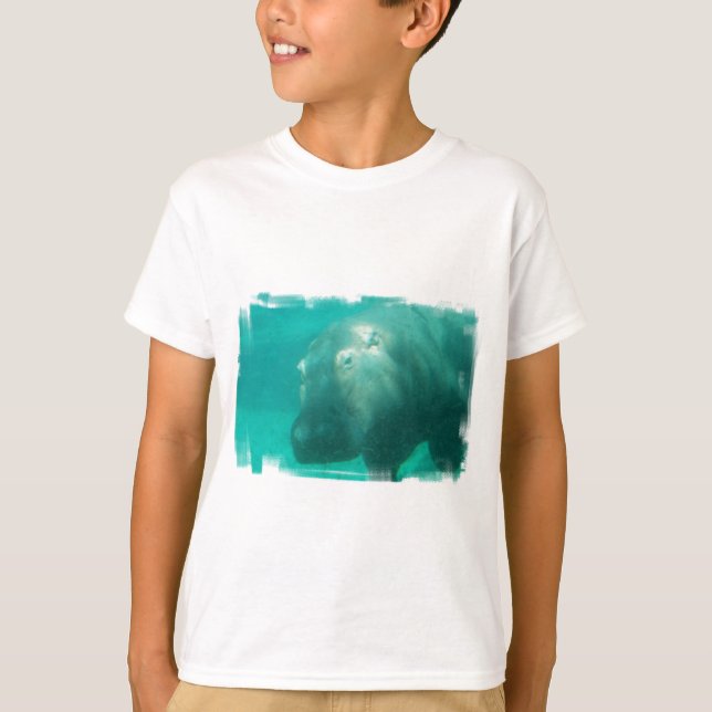 Hippo Under Water Youth T-Shirt (Front)