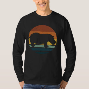 Hippo Vintage Retro Mum Dad T-Shirt
