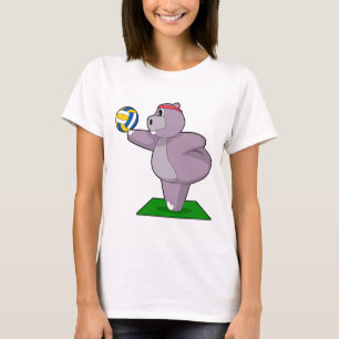 Hippo Volleyball player Volleyball Sports T-Shirt