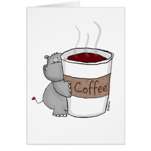 Hippo with Coffee