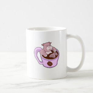Hippo with Cup of Coffee