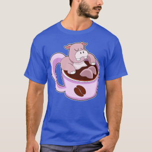 Hippo with Cup of Coffee T-Shirt