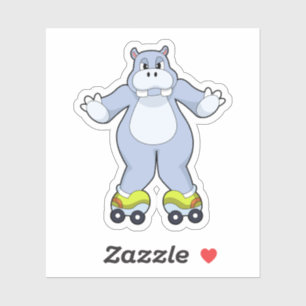 Hippo with Roller skates