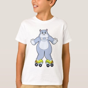 Hippo with Roller skates T-Shirt