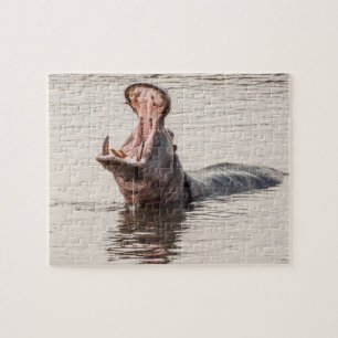 Hippo Yawn Jigsaw Puzzle