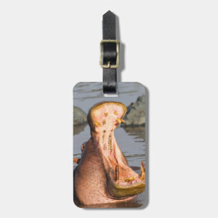 Hippo yawning, Tanzania Luggage Tag