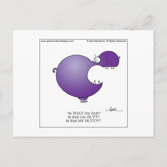 HIPPOBOTTOMUS Postcard by April McCallum (Front)