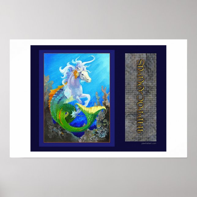 Hippocampus Sea Horse Dragon Poster (Front)