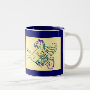 Hippocampus Sea Horse Vintage Art Coffee Mug