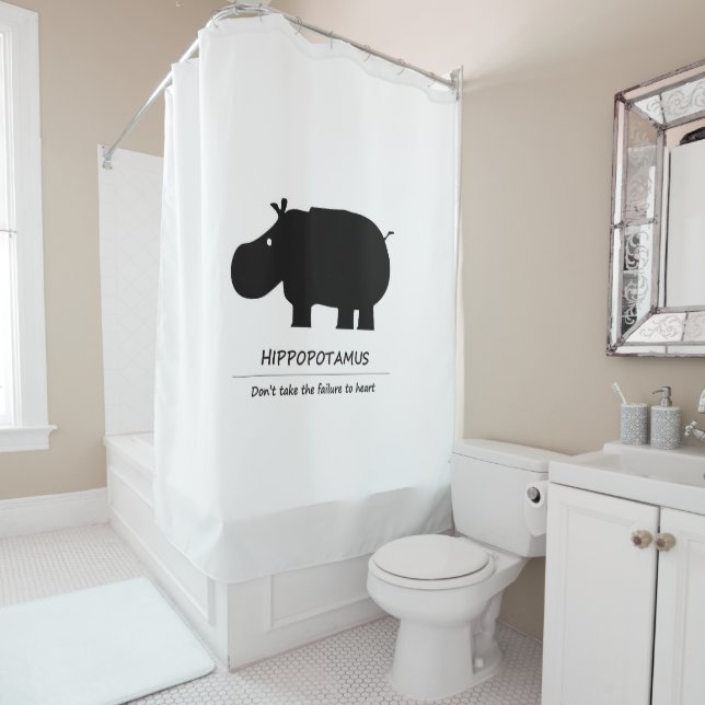 Hippopotamus (カ バ) shower curtain (In Situ)