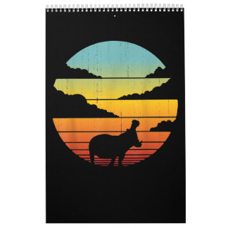 Hippopotamus 60s 70s Hippo |  Hippo Lover Calendar