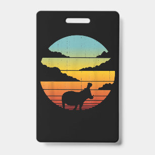 Hippopotamus 60s 70s Hippo    Hippo Lover ID Badge