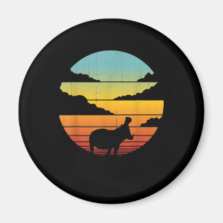 Hippopotamus 60s 70s Hippo | Hippo Lover Magnet