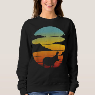 Hippopotamus 60s 70s Hippo |  Hippo Lover Sweatshirt