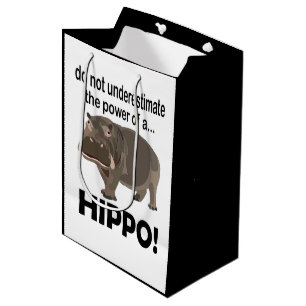 Hippopotamus Animal Funny Hippo Medium Gift Bag
