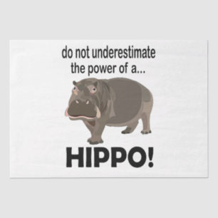 Hippopotamus Animal Funny Hippo Tissue Paper