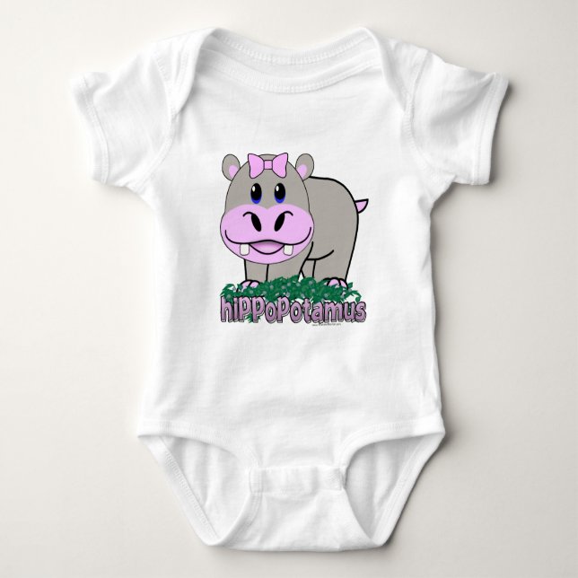 Hippopotamus Baby Bodysuit (Front)