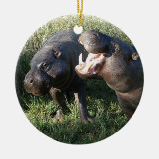 Hippopotamus Ceramic Tree Decoration