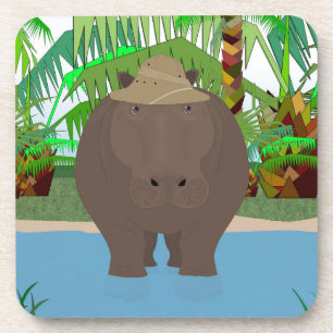 Hippopotamus Coaster Set