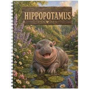 Hippopotamus Cute Baby Storybook Nursery Animal Notebook