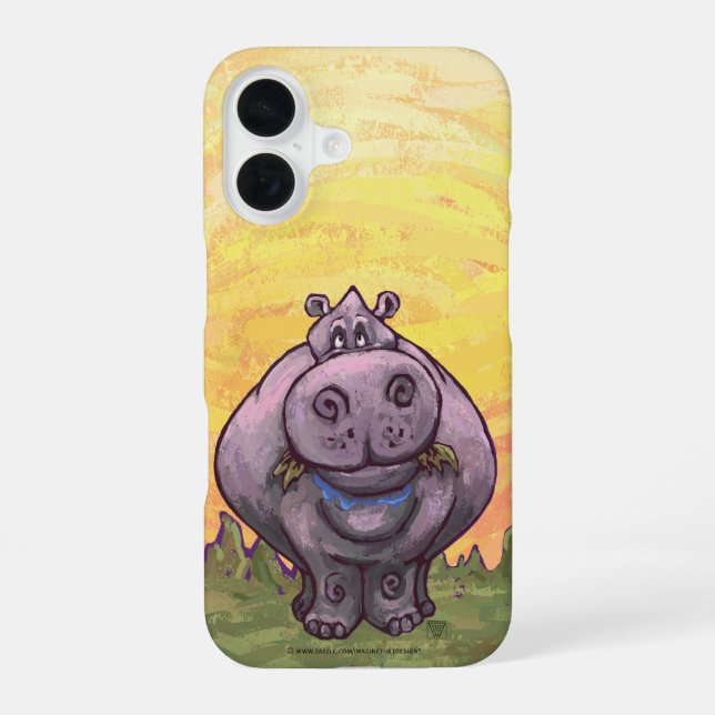 Hippopotamus Electronics iPhone 16 Case (Back)
