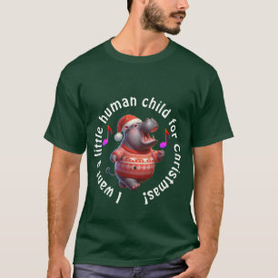 Hippopotamus for Christmas Spoof T-Shirt