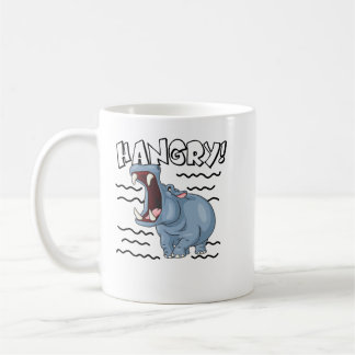 Hippopotamus Funny Hippopotamus Hangry Cute Hippo Coffee Mug