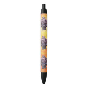 Hippopotamus Gifts & Accessories Black Ink Pen
