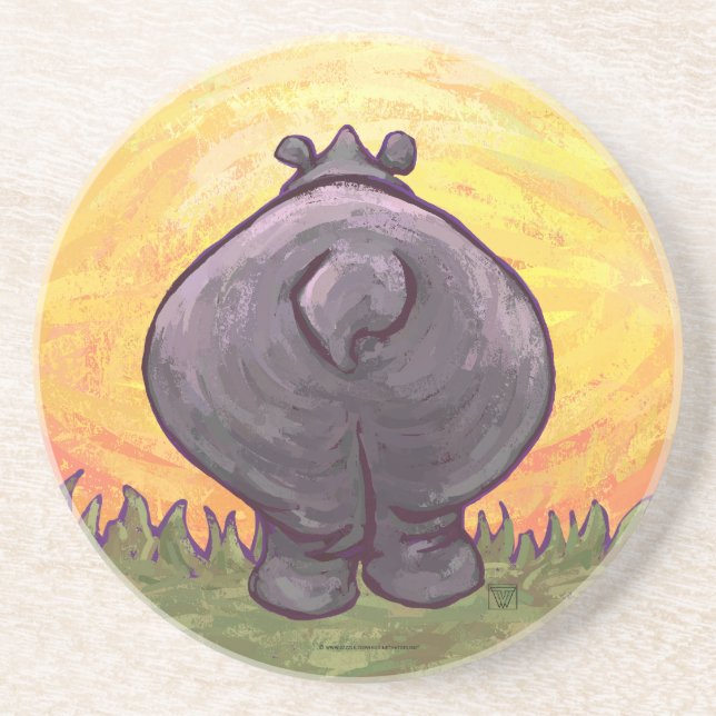 Hippopotamus Gifts & Accessories Coaster (Front)