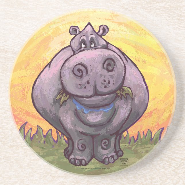 Hippopotamus Gifts & Accessories Coaster (Front)