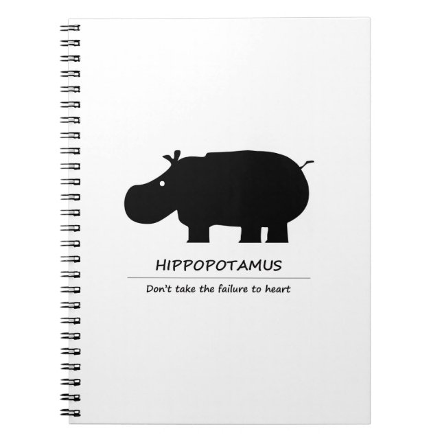 Hippopotamus (Hippopotamus) Spiral Notebook (Front)