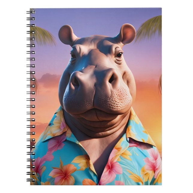 Hippopotamus Holiday Notebook (Front)