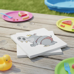 Hippopotamus In A Bikini Napkin