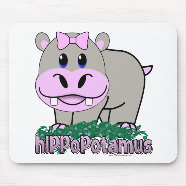 Hippopotamus Mouse Pad (Front)