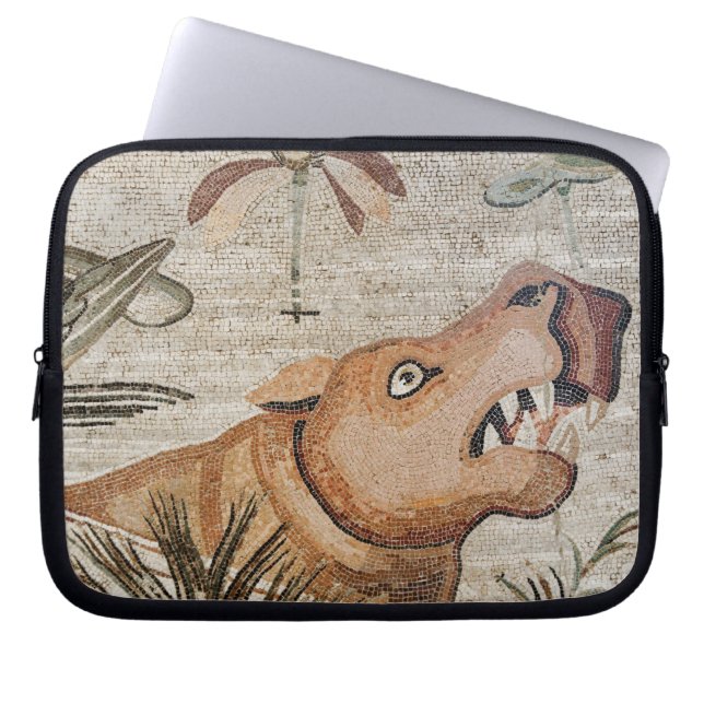 Hippopotamus, Nile mosaic, House of the Faun Laptop Sleeve (Front)
