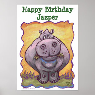 Hippopotamus Party Centre Poster