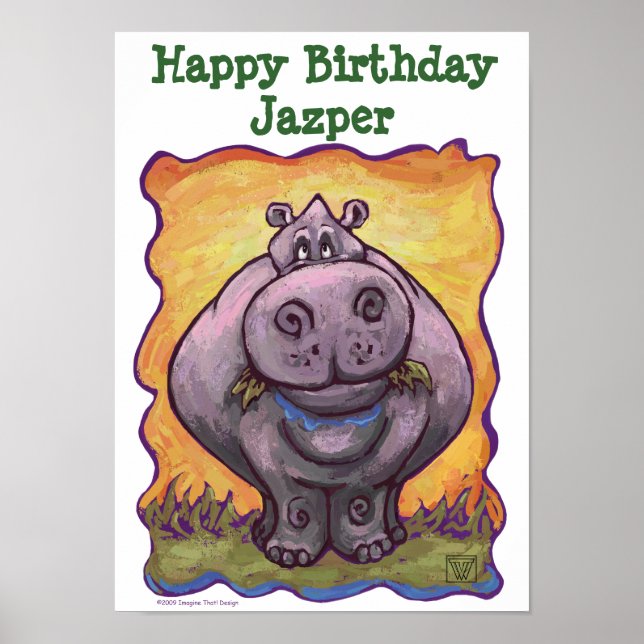 Hippopotamus Party Centre Poster (Front)